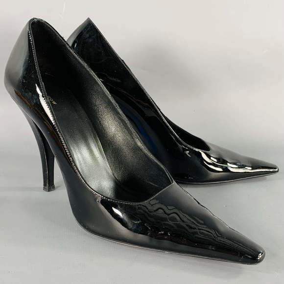 THE ROW Shoes - THE ROW Black Patent Leather Pointed Toe Pumps